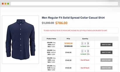 Variants and Options Management