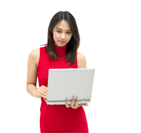 Business woman with laptop